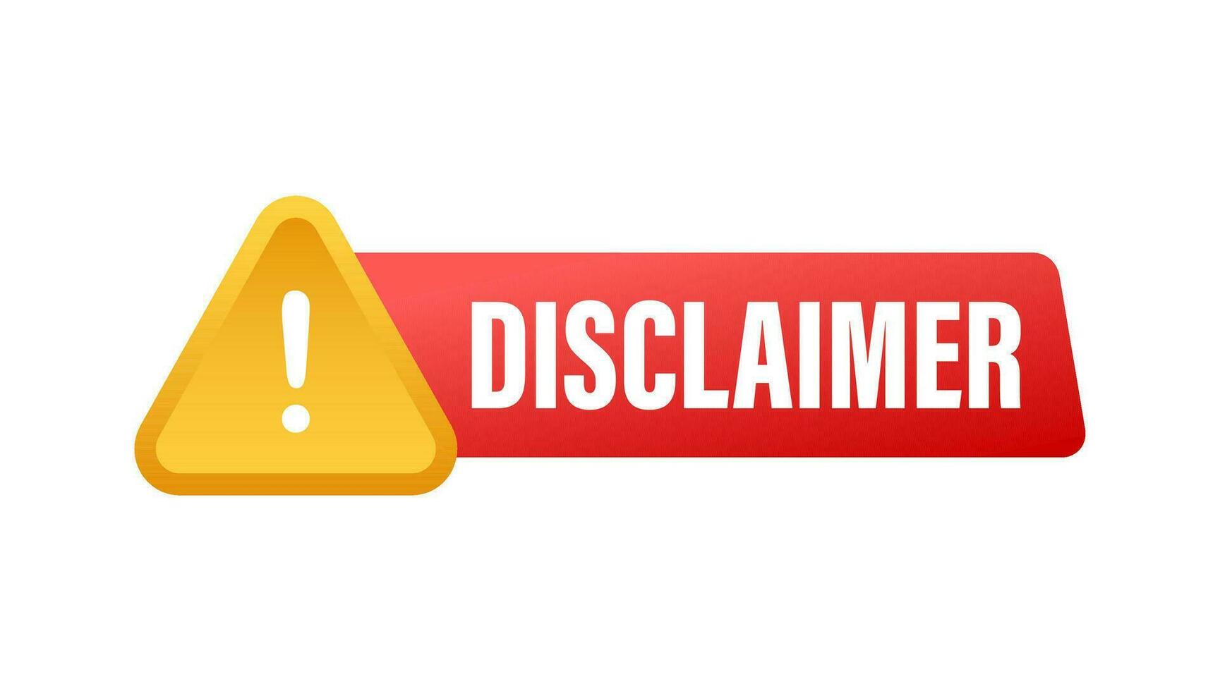 Red disclaimer